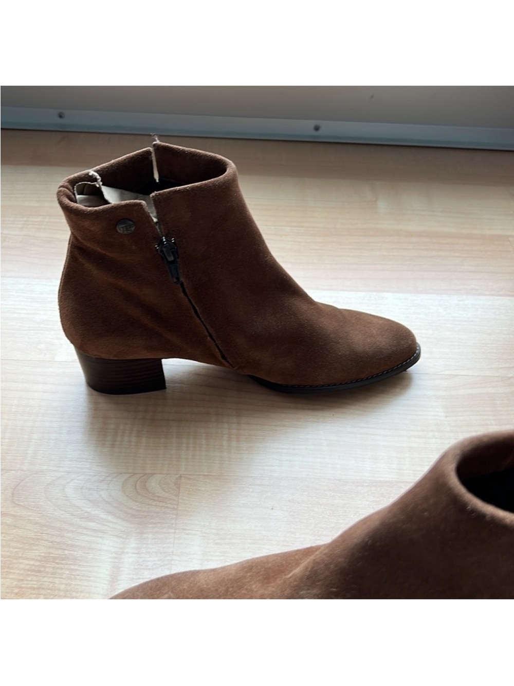 Paul green suede block ankle heel bootie - Picture 6 of 16